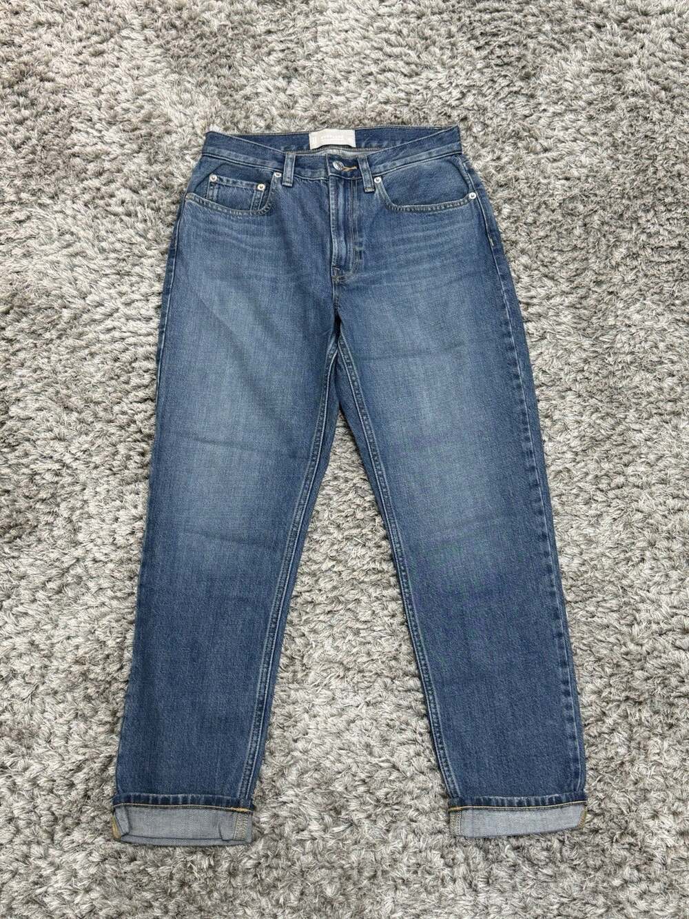 Everlane Women’s The Super Soft Relaxed Jean Blue Straight Leg Denim Size 25R